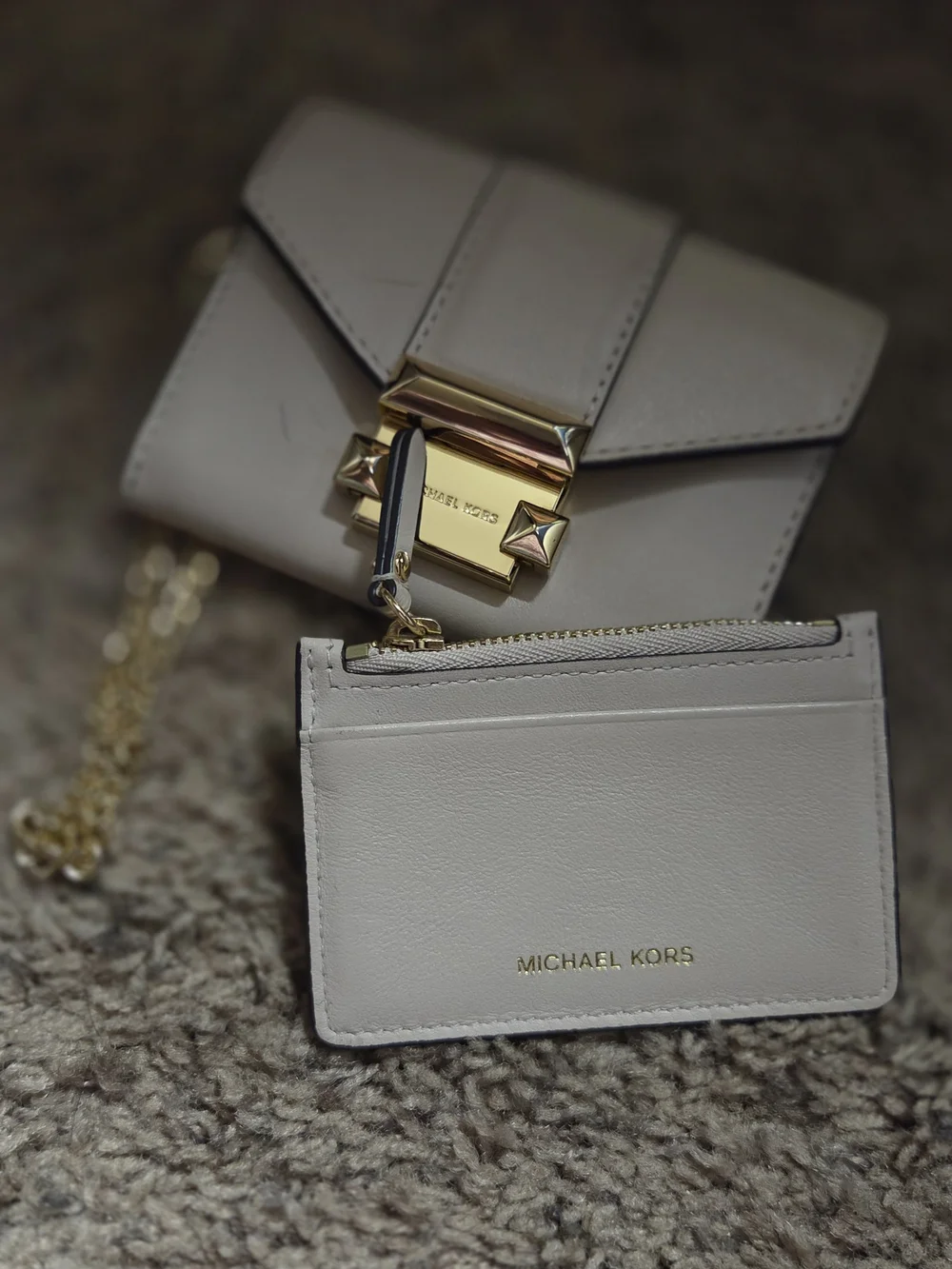Michael Kors Whitney Small Chain Wallet - Light Blush Pink